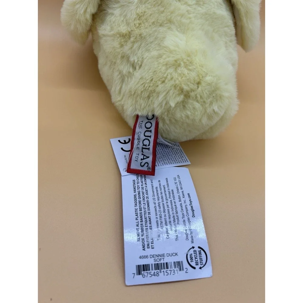 Douglas Dennie Duck Plush Yellow Stuffed Animal Soft Toy w/ Tag Ribbon #4666 - Picture 5 of 6